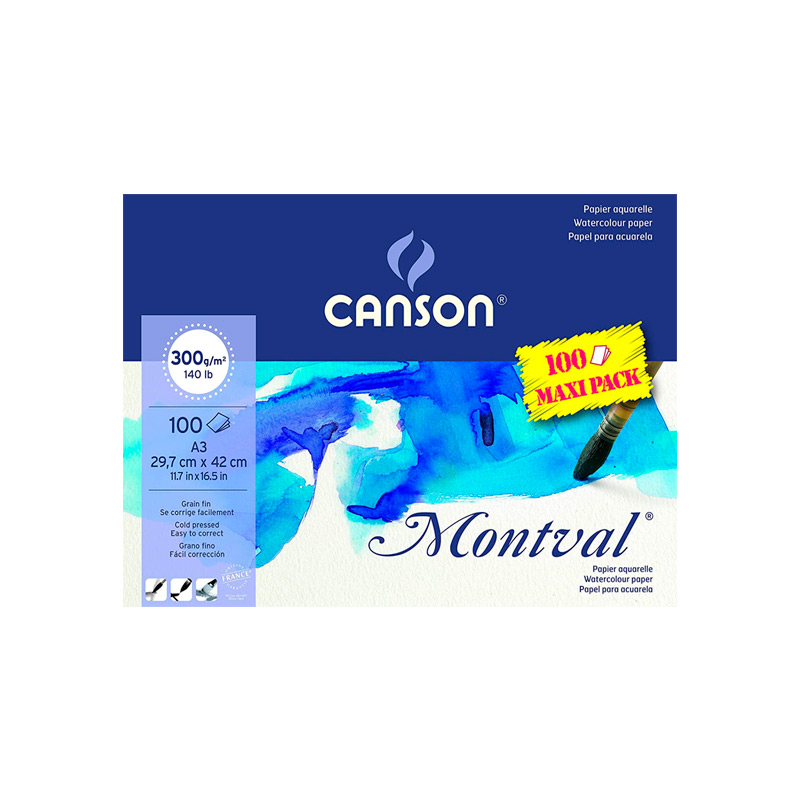 Canson Montval 300g/mÂ² 29,7 cm x 42cm A3